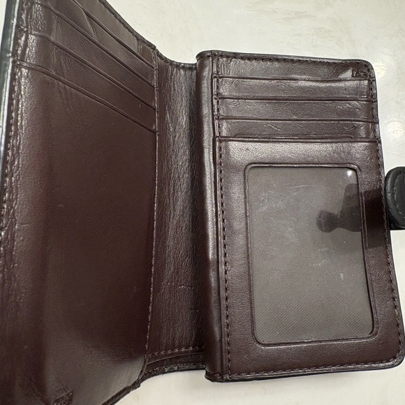 Coach black glitter embossed leather wallet. - Picture 8 of 10